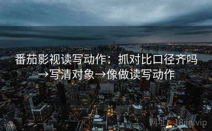 番茄影视读写动作：抓对比口径齐吗→写清对象→像做读写动作