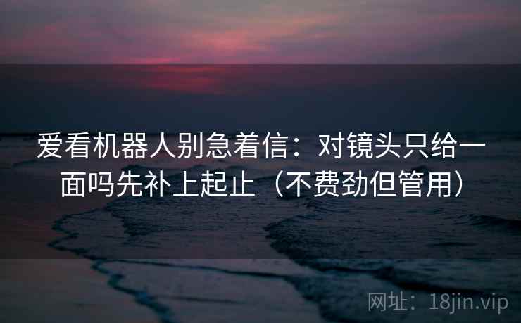 爱看机器人别急着信：对镜头只给一面吗先补上起止（不费劲但管用）