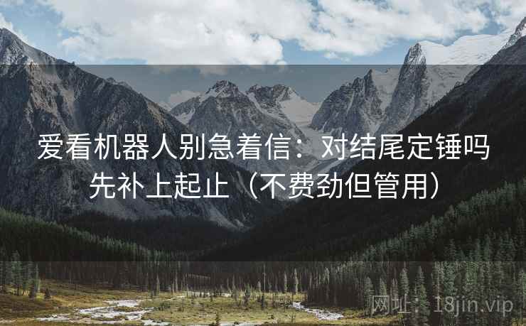爱看机器人别急着信：对结尾定锤吗先补上起止（不费劲但管用）